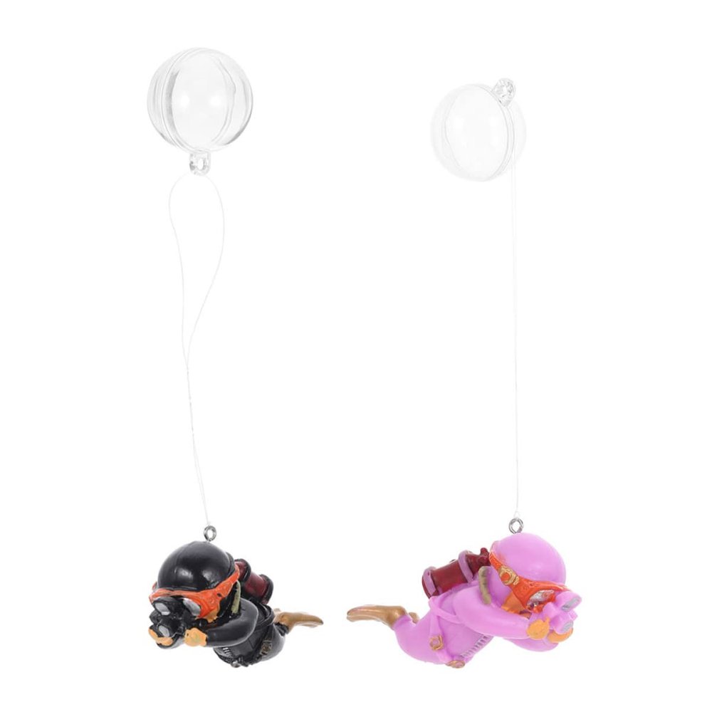 BUGUUYO PVC Diver Models - 2 Pack Floating Aquarium Toy