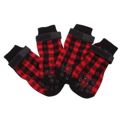 BUGUUYO 4-Pack Non-Slip Pet Socks