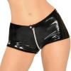 TUNAYI Black Sexy Latex Panties with Front-to-Back Zippers and Crotch Buttons, Olive Green, Men's L view 1