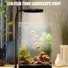 PTILSERY Rotatable LED Aquarium Lamp with Natural Wood Stand view 2