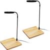 PTILSERY Rotatable LED Aquarium Lamp with Natural Wood Stand view 3