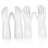 Hoement White Latex Kitchen Gloves, Elegant Cleaning Gloves, 2 Pairs view 1