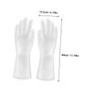 Hoement White Latex Kitchen Gloves, Elegant Cleaning Gloves, 2 Pairs view 2