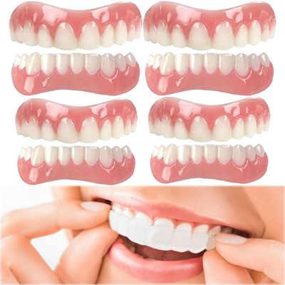 Temporary Cosmetic Dental Veneers, White, Size 04