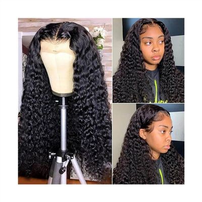 Deep Wave Human Hair Lace Front Wig for Black Women