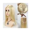 5" x 5" Silk-Top Hair Topper with Lace Closure, Baby-Hair Clip, 100% Brazilian Remy Human Hair, #613 Blonde, Straight, 16 in view 1