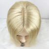 5" x 5" Silk-Top Hair Topper with Lace Closure, Baby-Hair Clip, 100% Brazilian Remy Human Hair, #613 Blonde, Straight, 16 in view 4