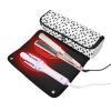 2-in-1 Hair Styling Tool Travel Case with Heat-Resistant Mat, Black Pattern view 2