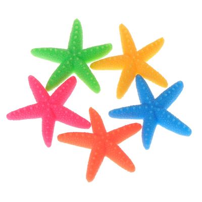 HYROOY Artificial Starfish, Coral Ornaments, Aquarium Decoration, Resin Fish Simulation, 5 Pieces
