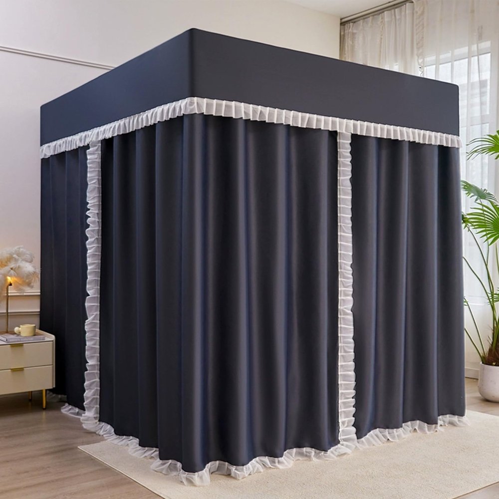 Princess Bed Tent Canopy with 4 Corner Posts, 99% Blackout