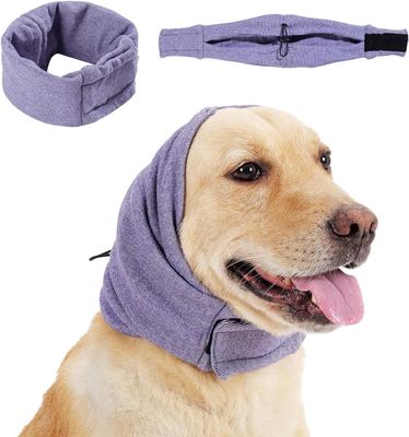 FANSU Ear Protection for Dogs, Noise-Reducing Snood, Purple, Size S, 3-Pack