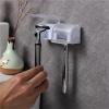 WJLYDM 2-Piece Razor Holder Set with Wall-Mount Suction Cups, Green view 3