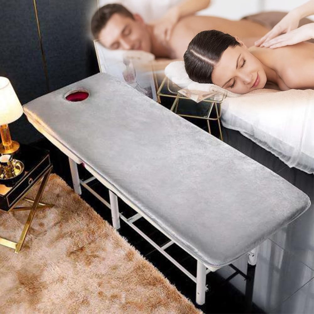 Foam Mattress for Bed, 6 cm, with Elastic Straps, Breathing Hole and Non-Slip Design, Gray, 60 x 180 cm