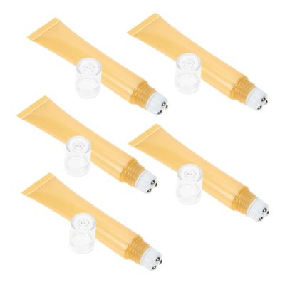 IWOWHERO Leakproof Eye Cream Tubes, 5-Pack, with Eye Roller, 20 g, Refillable Plastic