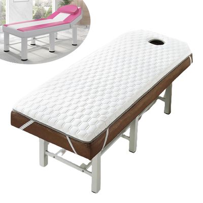 Spa Table Mattress Pad with Face Hole, Non-Slip, High-Density Foam, 5 cm, 80 x 190 cm