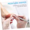 7-Piece Foot Care Set, High-Manganese Steel and PU, Silver view 3