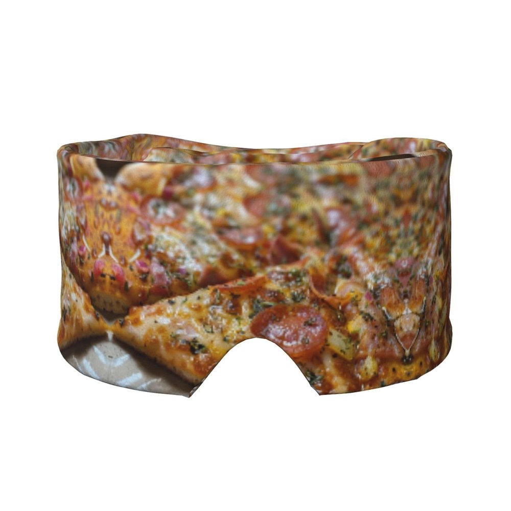 Pizza-Print Sleep Mask for Adults