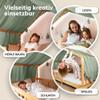 lilimaus House Bed Canopy with Gold Appliqué, 100% Cotton Muslin view 3