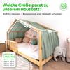 lilimaus House Bed Canopy with Gold Appliqué, 100% Cotton Muslin view 4