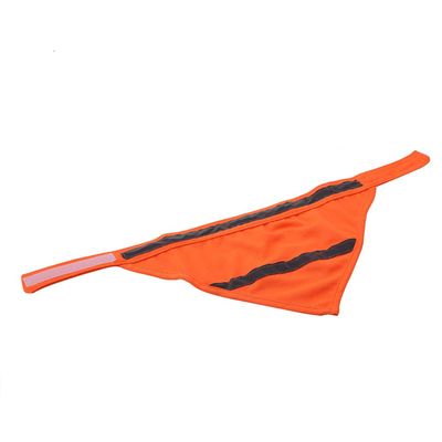 Breathable Dog Bandana with Reflective Effect, Fluorescent Orange, L