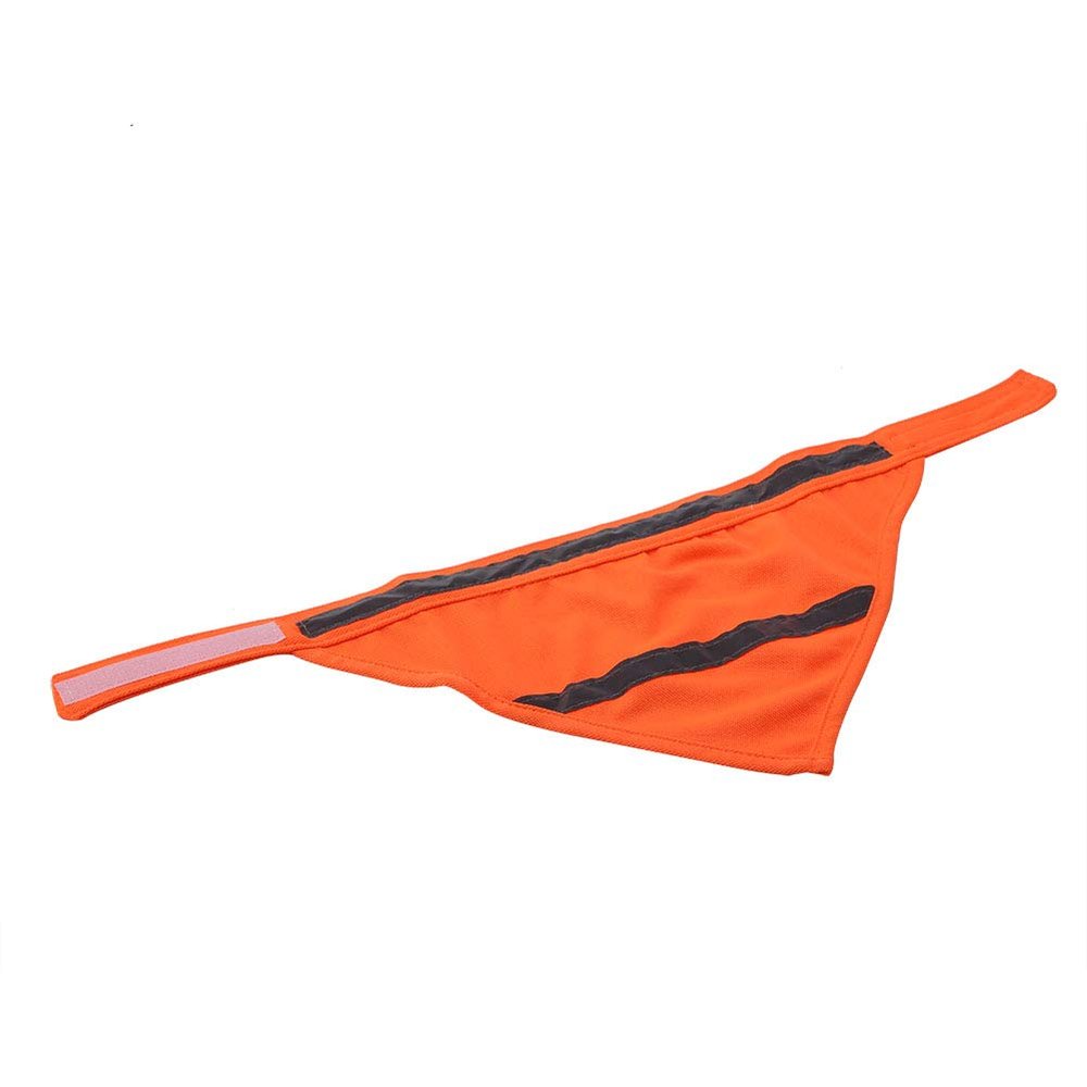 Breathable Dog Bandana with Reflective Effect, Fluorescent Orange, L