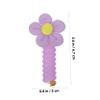 6 Flower-Design Hair Ties for Girls, Plastic view 2