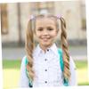 6 Flower-Design Hair Ties for Girls, Plastic view 3