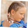 6 Flower-Design Hair Ties for Girls, Plastic view 4