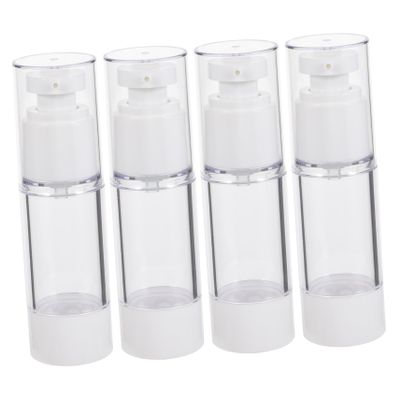 30 ml Airless Lotion Bottles with Pumps, 4-Pack for Travel