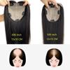 10–24 in Human Hair Topper with Silk Base, 12 × 13 cm, Center Part view 2