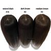 10–24 in Human Hair Topper with Silk Base, 12 × 13 cm, Center Part view 3