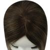 Human Hair Topper, 10–18" Straight Hairpiece for Women, 13 x 13 cm Mono Base, 4 Clips view 4