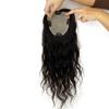 Wavy Curly Human Hair Topper for Women, 15 x 16 cm view 3