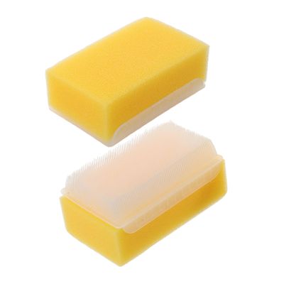 2-Pack Yellow Sensory Baby Brushes, Plastic and Sponge