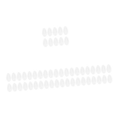 IWOWHERO 50-Pair Non-Slip Clear Silicone Replacement Nose Pads for Eyeglasses and Sunglasses