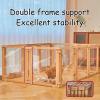 ZHENGQIAN Indoor Dog Playpen, Clear Acrylic Puppy Pen, Flexible, 10 Panels (H90 cm/35 in, 6 pcs) view 3