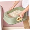 BUGUUYO Semi-Enclosed Cat Litter Box, 1 Set, Large and Breathable, for Kitten Training view 2