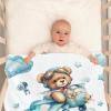 Personalized Baby Blanket with Name and Birth Date – Soft, Warm Cuddly Blanket view 2