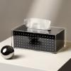 Black Acrylic Tissue Box Holder and Napkin Dispenser view 3