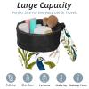 Eslifey Travel Cosmetic Bag, Makeup Bag, Multifunctional Toiletry Bag, Round Organizer, Storage Bag, Tropical Leaf Green, Multicolor, 9.9 x 6.9 in/25.2 x 17.6 cm view 2