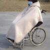 SXHEYUY Cozy Wheelchair Blanket Poncho with Hood, Beige, One Size view 4