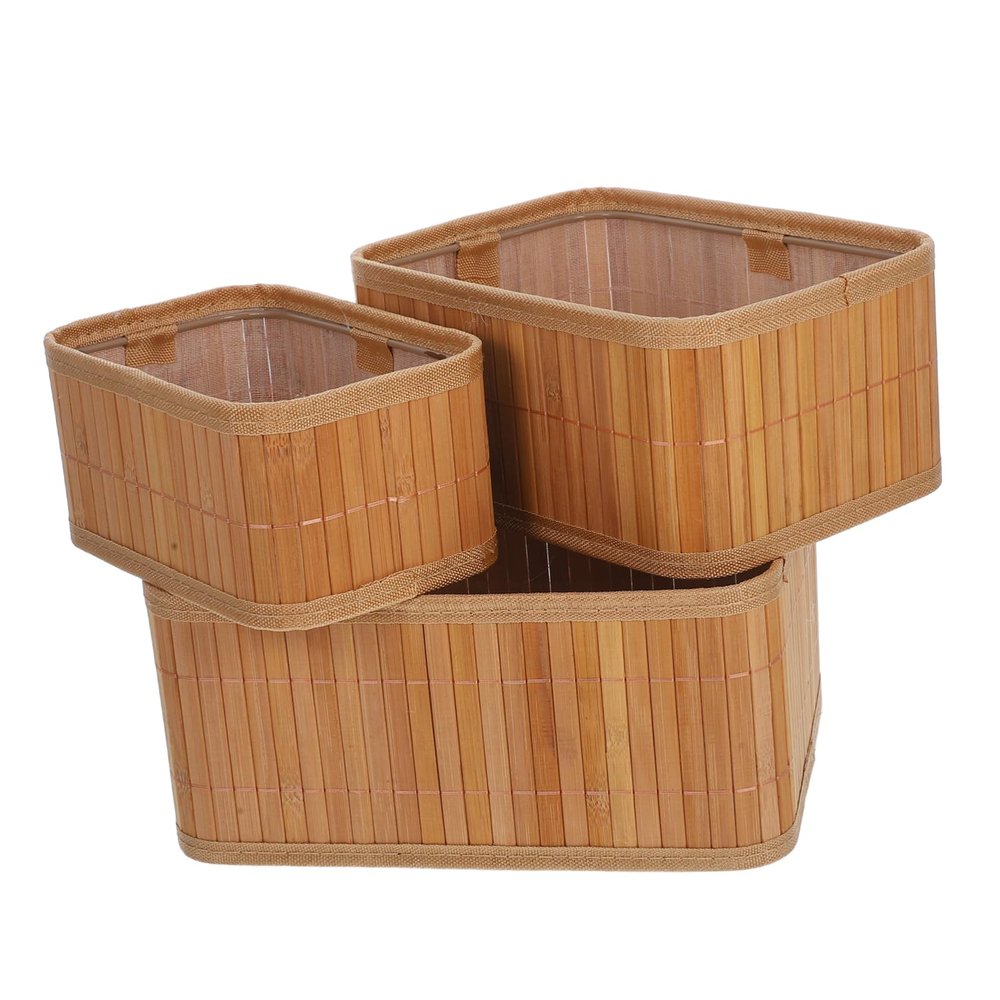 BUGUUYO Seagrass Storage Baskets, Set of 3, Handmade, Stackable
