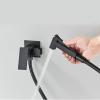 Wall-Mounted Handheld Bidet Sprayer Set, Black Brass Toilet Sprayer with 59-Inch Stainless Steel Hose view 3