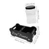 Cabilock Wooden Dog Treat Storage Station with Airtight Jars view 2