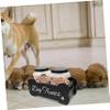 Cabilock Wooden Dog Treat Storage Station with Airtight Jars view 4