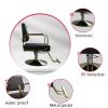 Professional Barber Chair, Hydraulic Pump, 360° Swivel, Height-Adjustable, Gray/Silver view 4