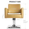 Gold-Colored Barber Chair with Heavy-Duty Hydraulic Pump and 360-Degree Swivel view 2