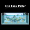 Self-Adhesive PVC Fish Decoration Sticker, 61 x 30 cm, Castle Pattern, Aquarium Background Decal view 4