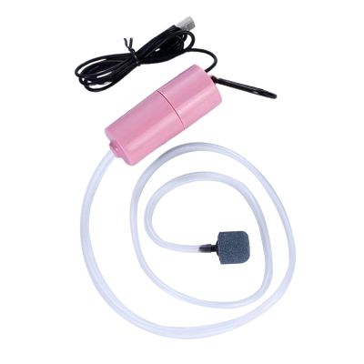 USB Fish Pump, Quiet Oxygen Pump for Aquarium Use, Portable Outdoor Fishing Oxygen Pump, Household Air Pump (PINK)