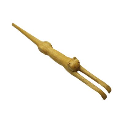 Cat-Shaped Back Scratcher, Linden Wood, Long Handle
